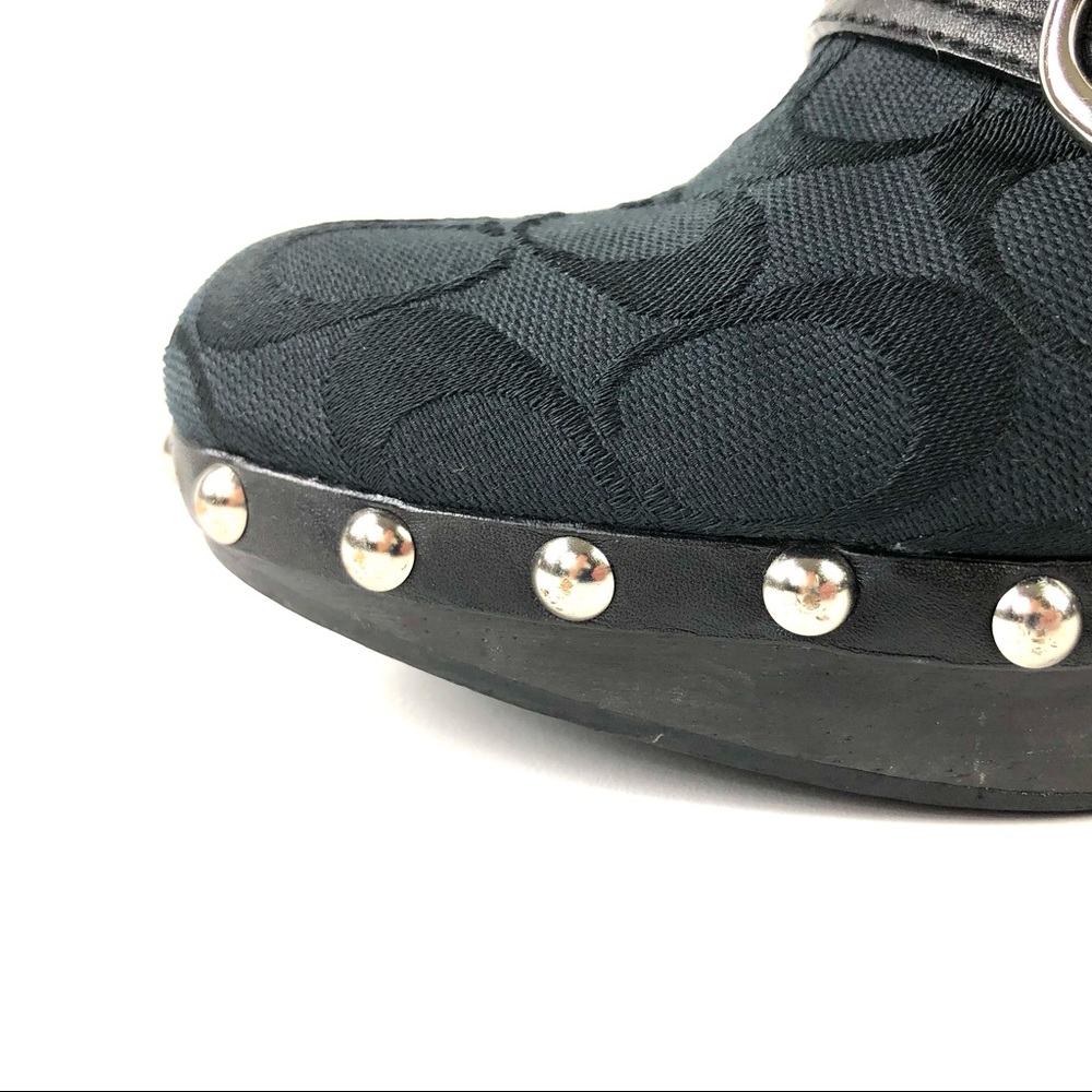 Coach Willow Signature C Black Clogs - Picture 7 of 10